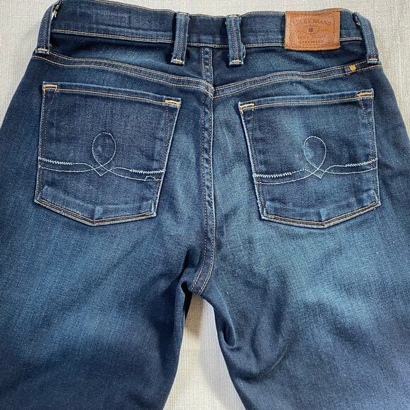 Lucky Brand Sofia Straight Jeans Dark Bacall Size 4/27 Excellent - Picture 14 of 16